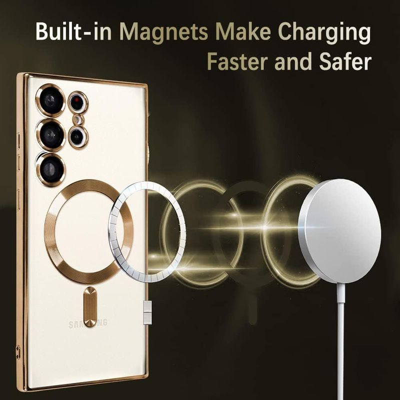 Samsung S23 Ultra Goude-MagSafe hoesje met camerabescherming