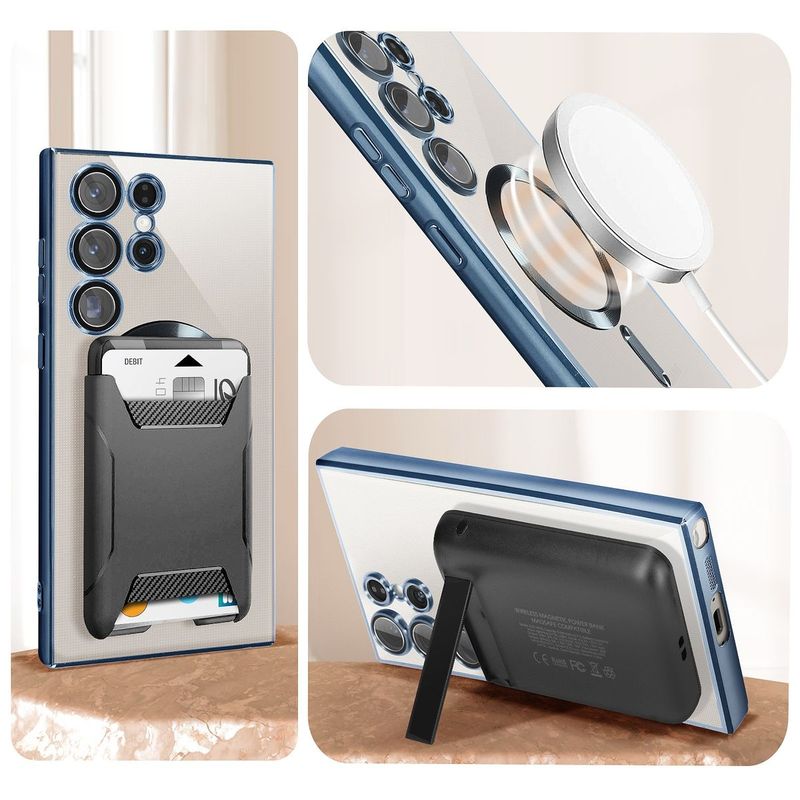 Samsung S23 Ultra Blauwe-MagSafe hoesje met camerabescherming