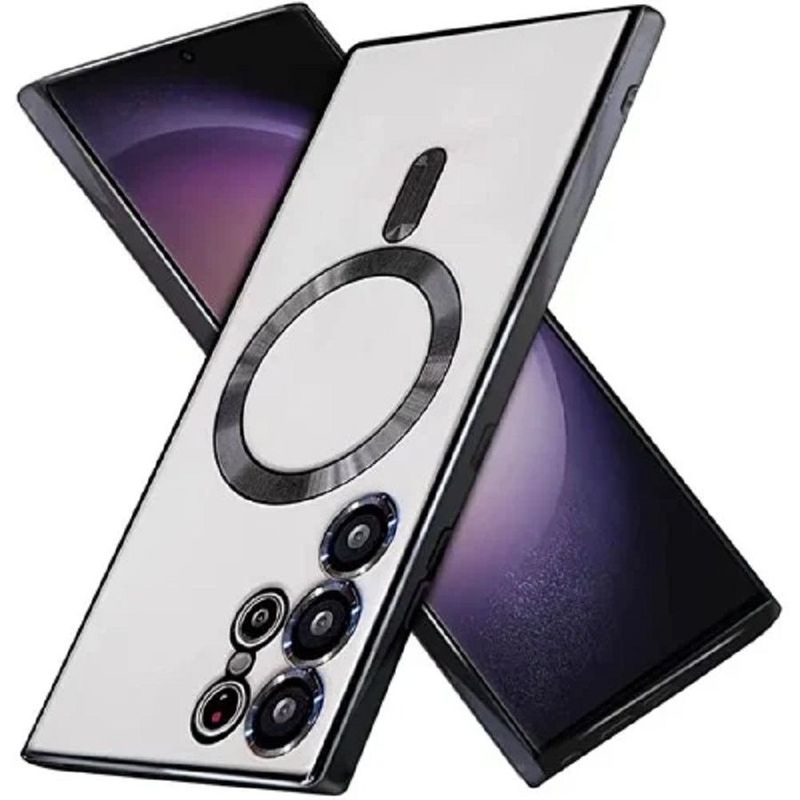 Samsung S22 Ultra Zwarte-MagSafe hoesje met camerabescherming.