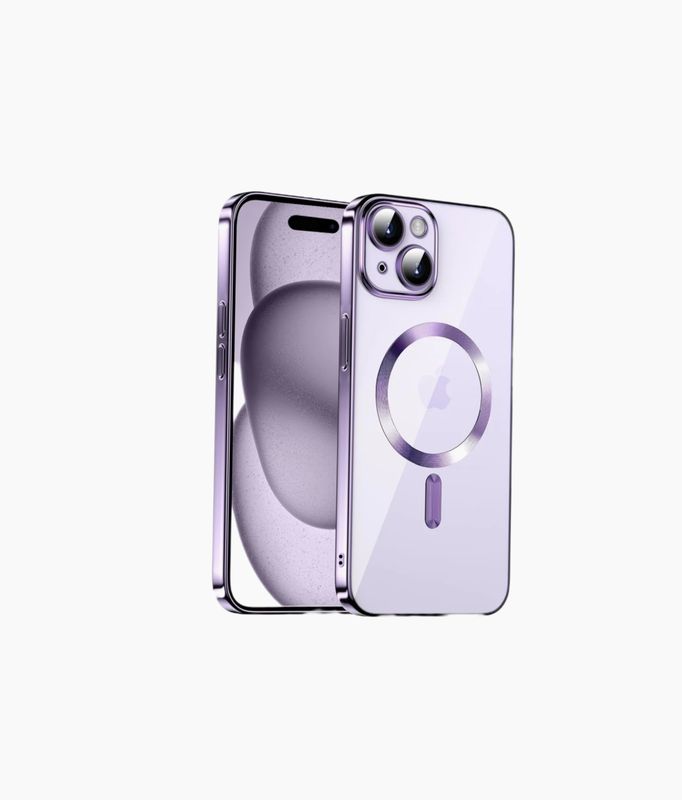 IPhone 15 Paarse MagSafe hoesje met camerabescherming