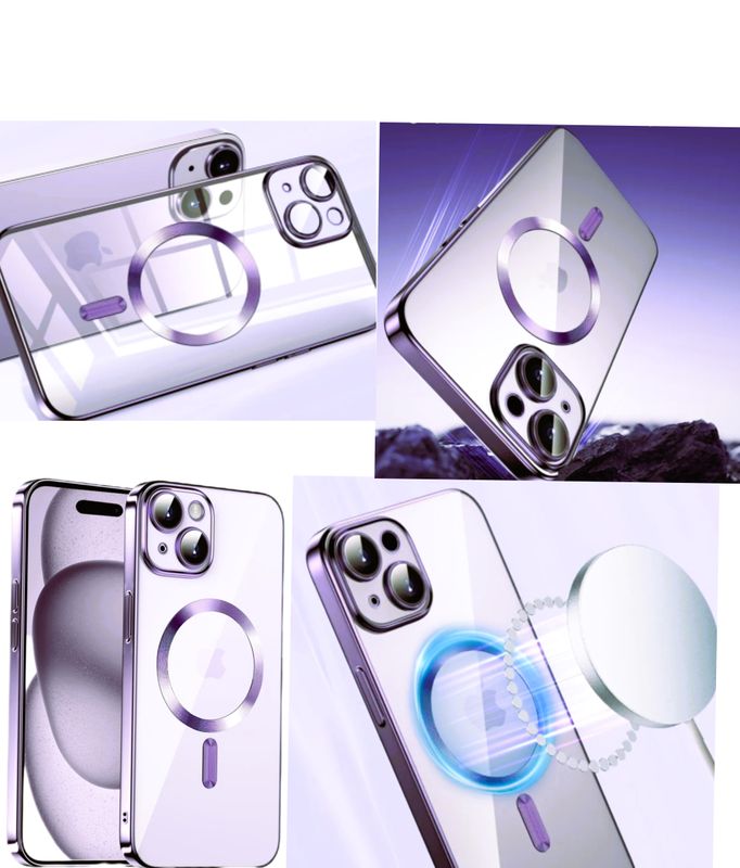 IPhone 13-Paarse Magsafe hoesje met camera lensbescherming