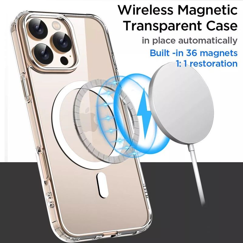 IPhone 16 Pro Max-Doorzichtige Magsafe hoesje