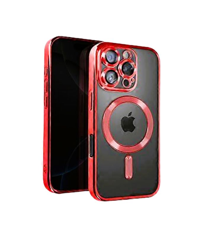 IPhone 16 Pro-Rode Magsafe hoesje met camera lensbeschermer