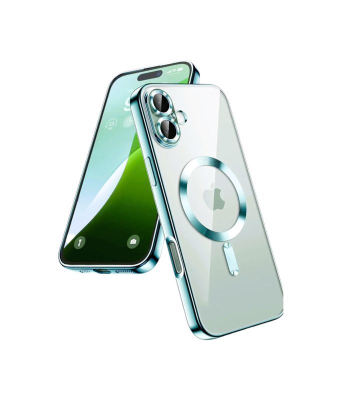 IPhone 16-Groene Magsafe hoesje met camera lensbeschermer