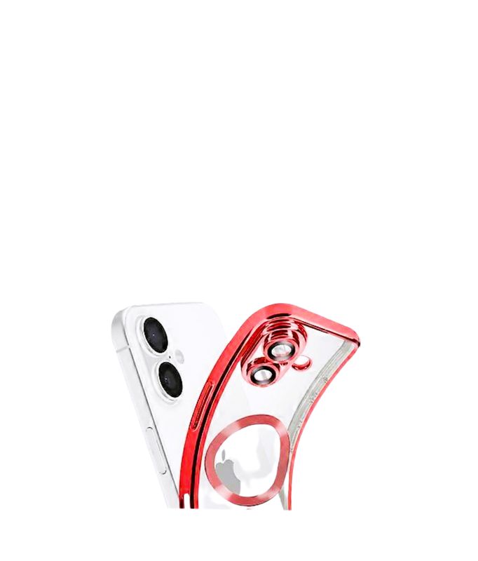 IPhone 16 Plus-Rode Magsafe hoesje met camera lensbeschermer