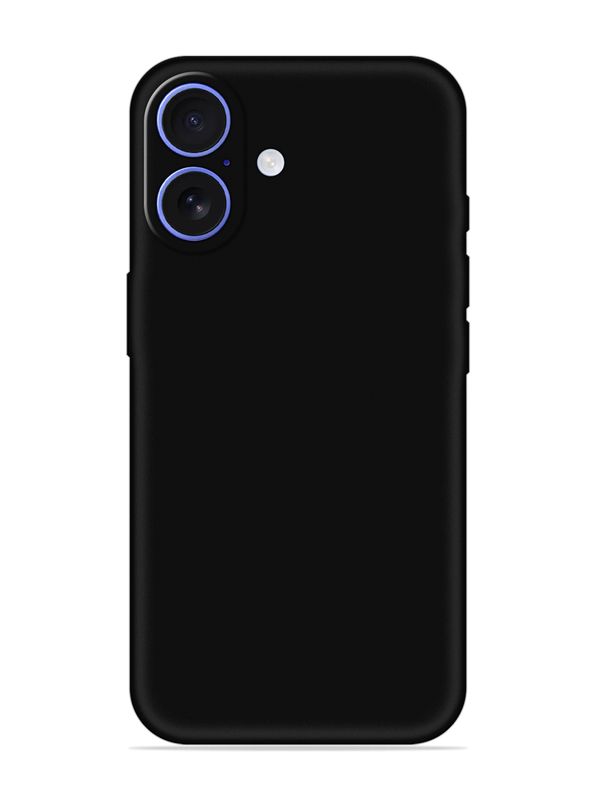IPhone 16 Plus-Zwarte silicone hoejse Met camera lensbeschermer