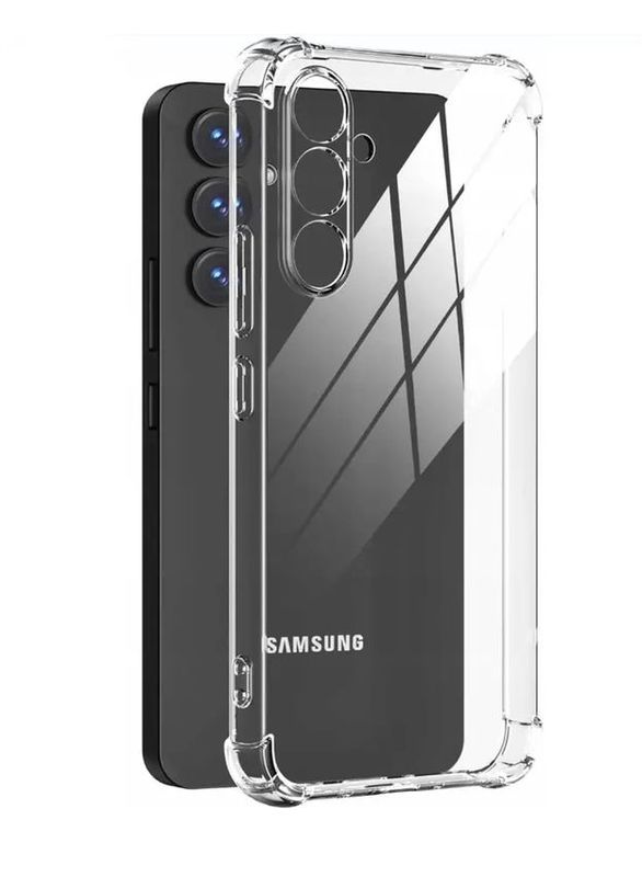 Samsung A25-Doorzichtige Anti shock hoesje met camera lens beschermer