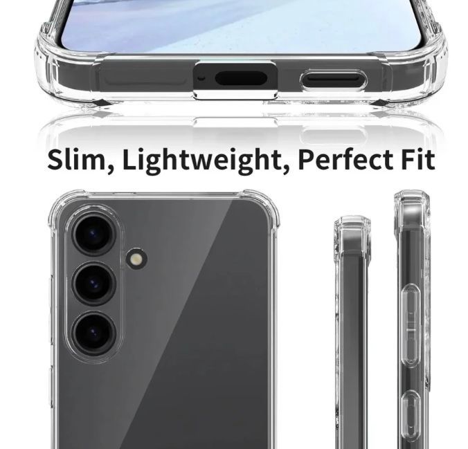 Samsung A16-Doorzichtige Anti shock hoesje met camera lens beschermer