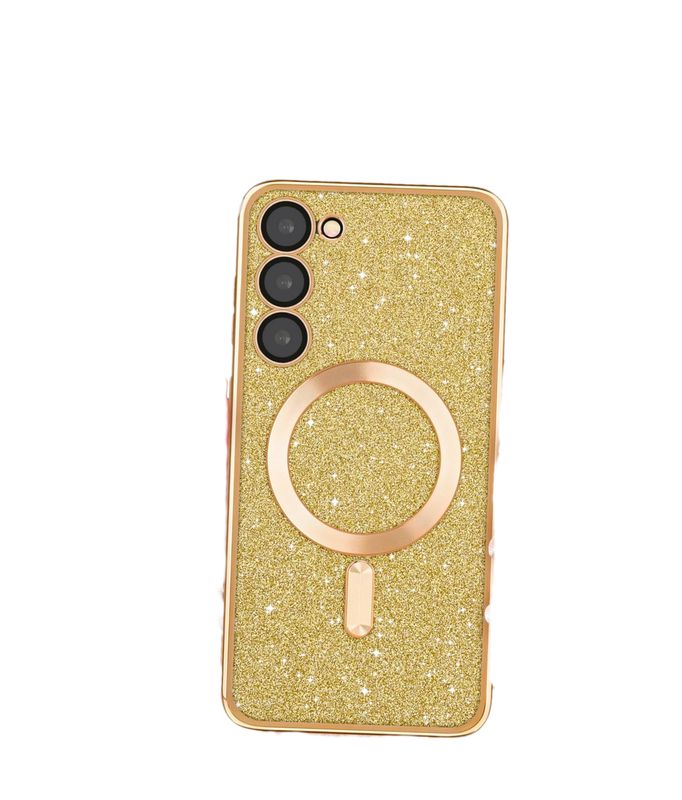 Samsung S21 FE-Goude glitters -Magsafe hoesje met camera lensbeschermer