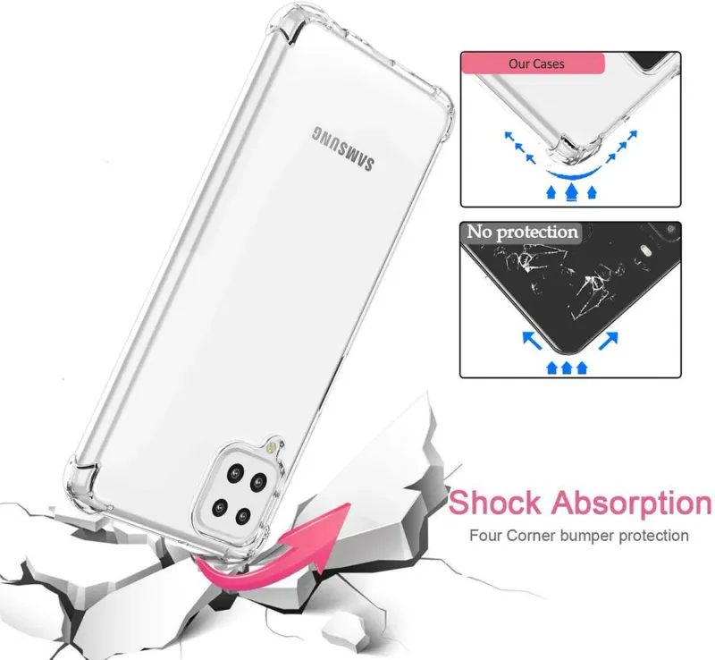 Samsung A12- Doorzichtige anti-shock hoesje