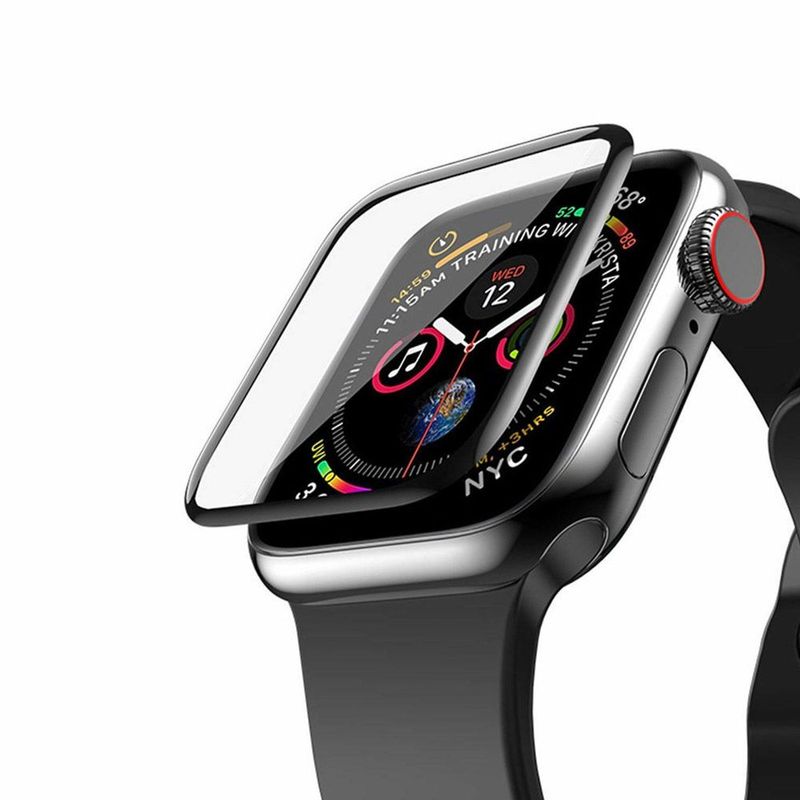 Apple watch 44 mm- kristalhelder en Krasbestendig-duurzaam(3D) gehard glas