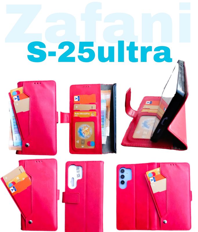 Samsung S-25 Ultra Luxe Bookcase-Rood