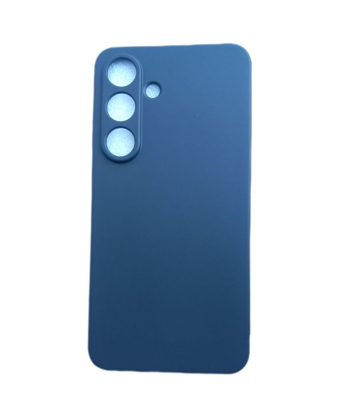 Samsung S25-Zwarte silicone hoesje met camera lensbeschermer