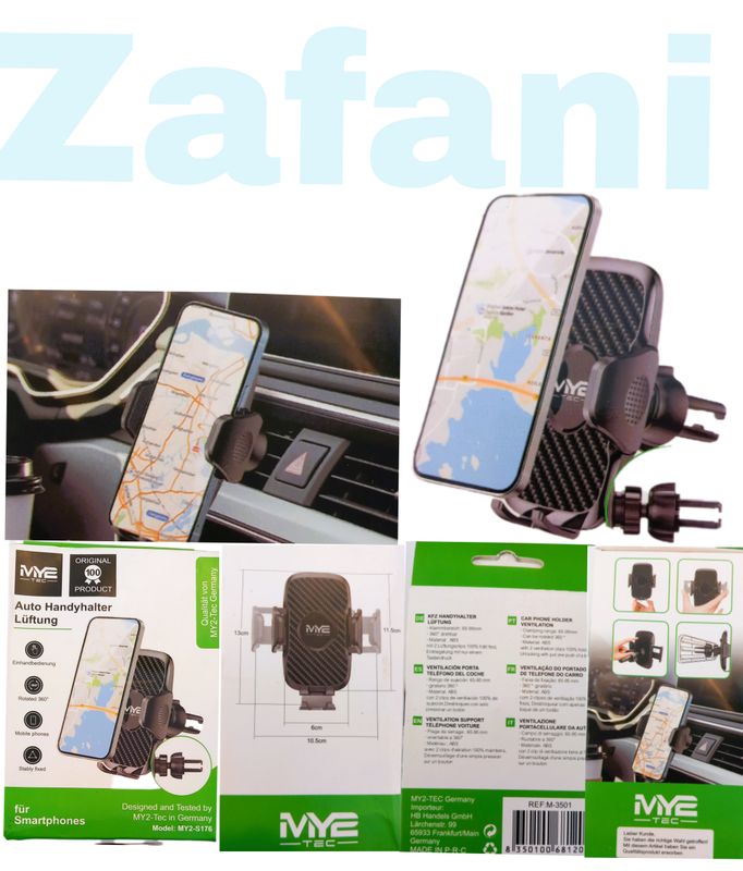 Mobiele telefoonhouder voor ventilatierooster in de auto 360 graden draaibare smartphonehouder