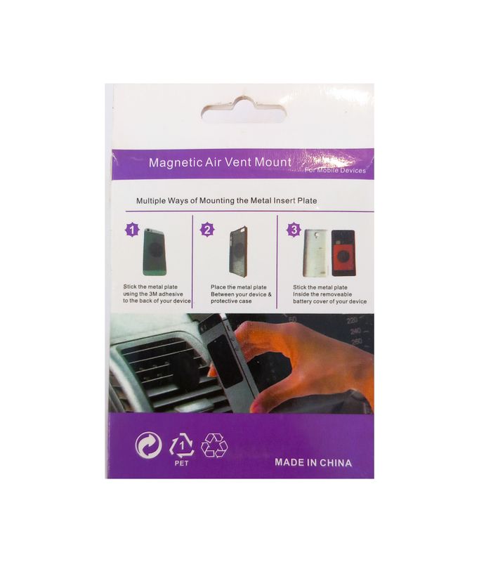 Magnetische auto telefoonhouder voor het ventilatierooster in zwart