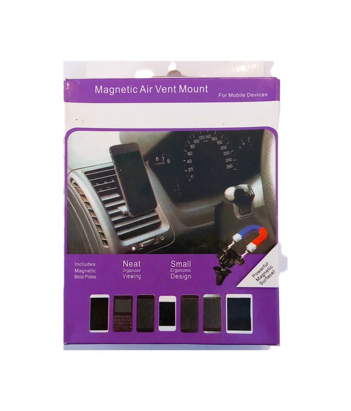 Magnetische auto telefoonhouder voor het ventilatierooster in zwart