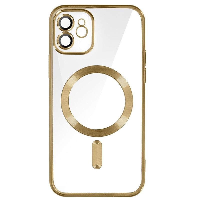 IPhone 12 Mini -Goude Megsafe hoesje met camera lens beschermer