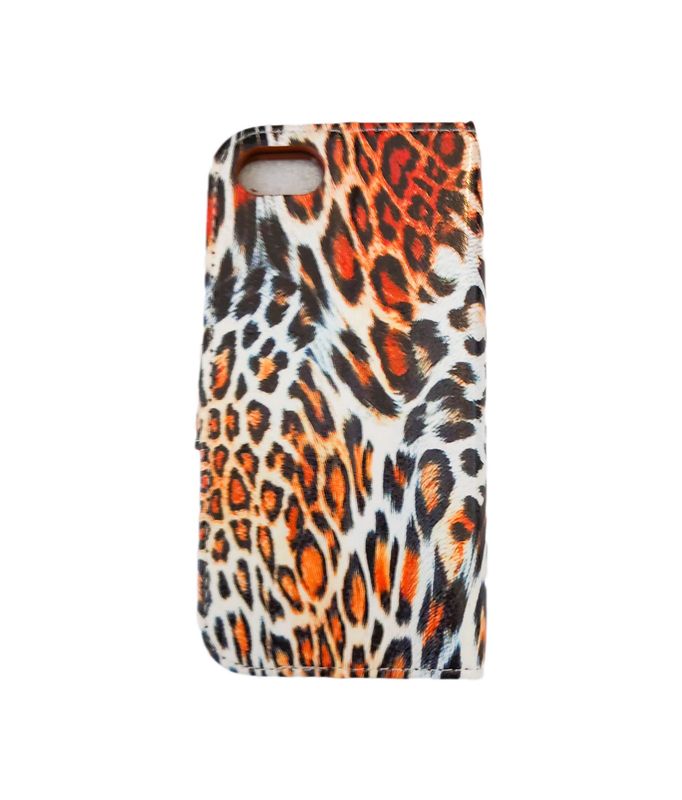 Iphone -7-8-SE  2020   Tijger print Boek hoesje met kaarthouder en magnetische sluiting