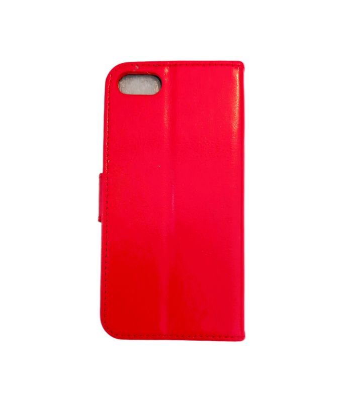 Iphone -7-8-SE  2020 Rode  Boek hoesje met kaarthouder en magnetische sluiting