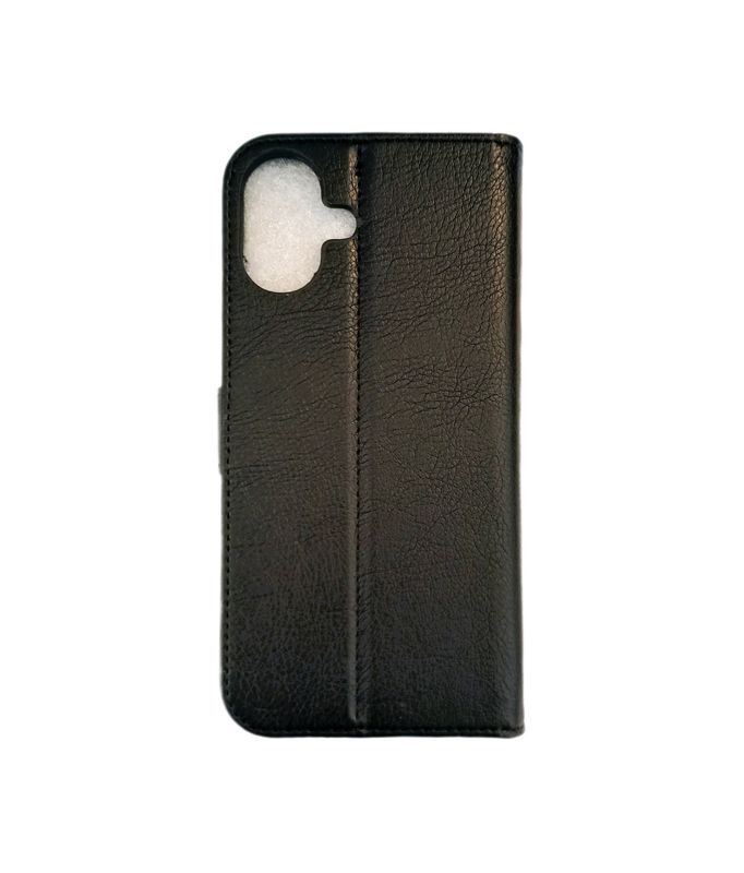 ​IPhone 16 Plus Zwarte  Boek hoesje met kaarthouder en magnetische sluiting