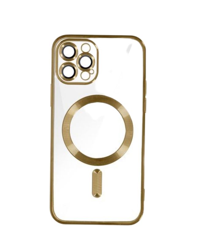 IPhone 11 Pro Max Goude magsafe hoesje met camera lensbescherming