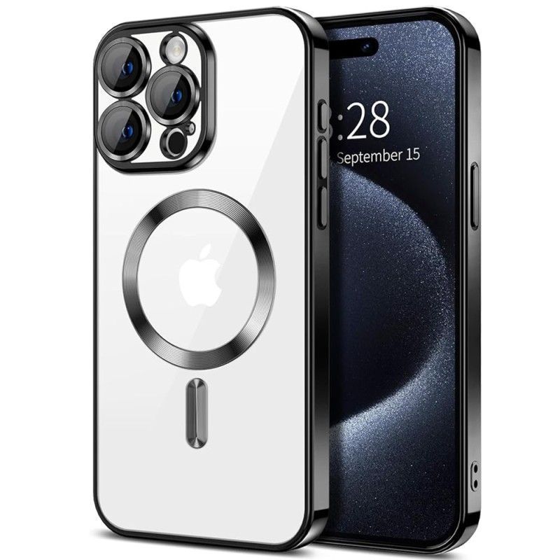 IPhone 11 Pro Max -Zwarte Magsafe hoesje met camera lensbeschermer