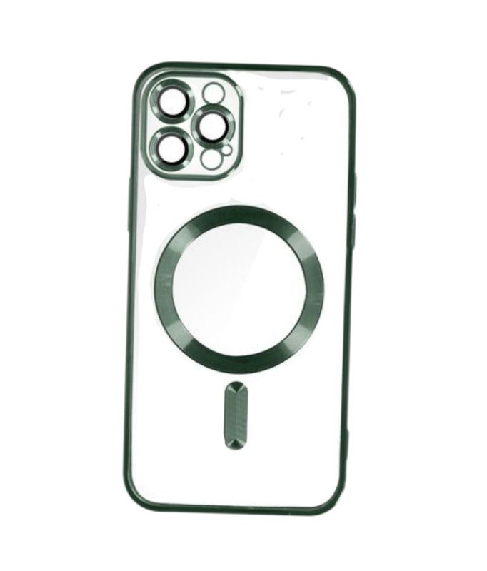 IPhone 11 Pro Max-Groene Magsafe hoesje met camera lensbeschermer