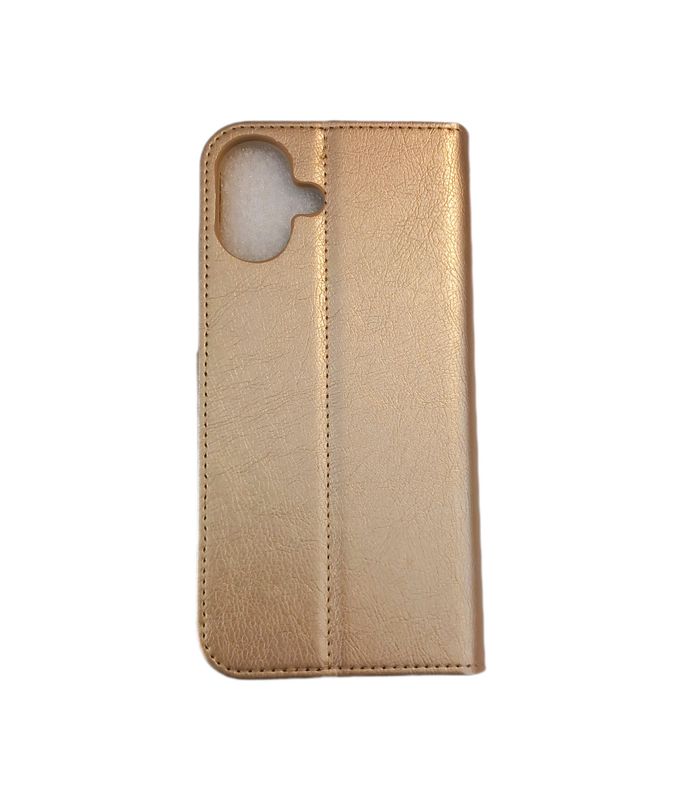 IPhone 16 Goude Boek hoesje met kaarthouder en magnetische sluiting