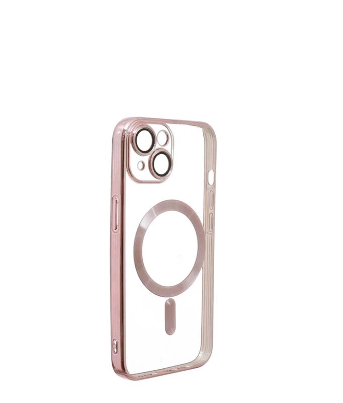 IPhone 13-rose goude  Magsafe hoesje met camera lensbeschermer