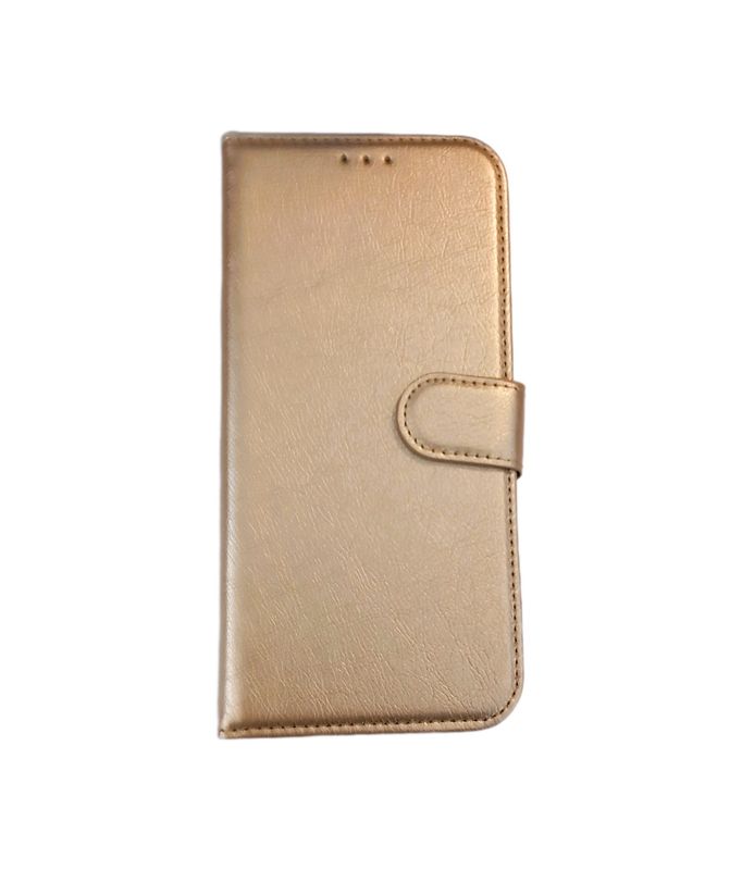 IPhone 14 Goude Boek hoesje met kaarthouder en magnetische sluiting