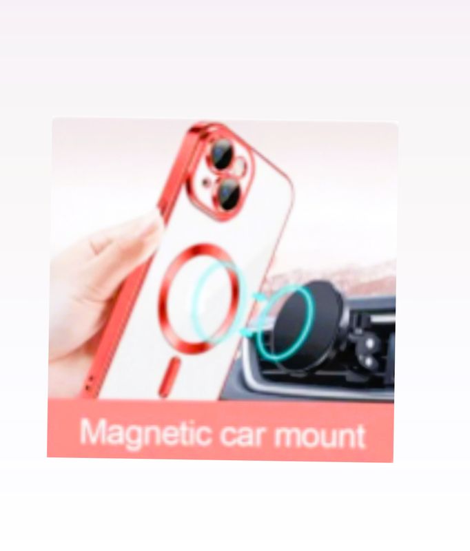 IPhone 15 Plus Rode Magsafe hoesje met camera lensbeschermer
