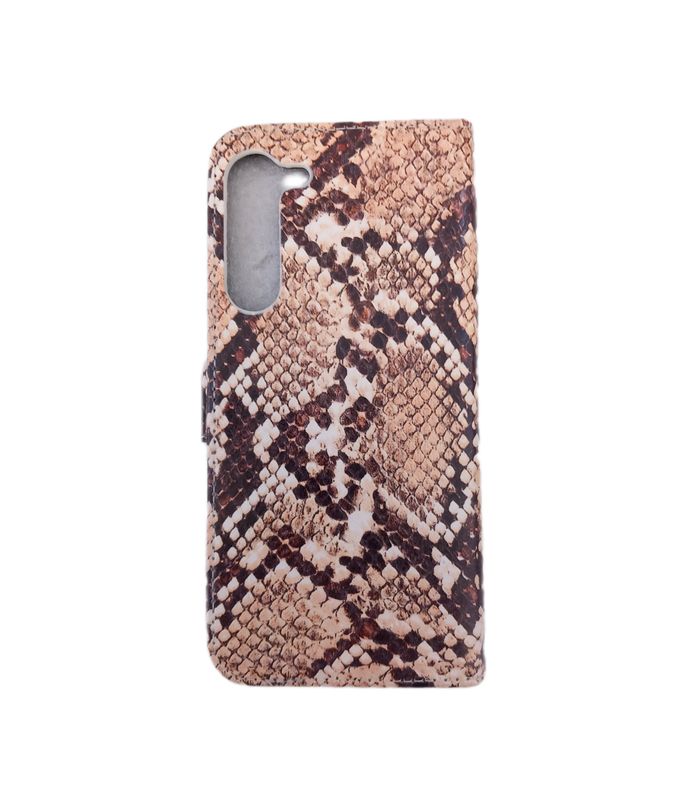 Samsung S23 plus slangenprint boekhoesje met kaarthouder en magnetische sluiting