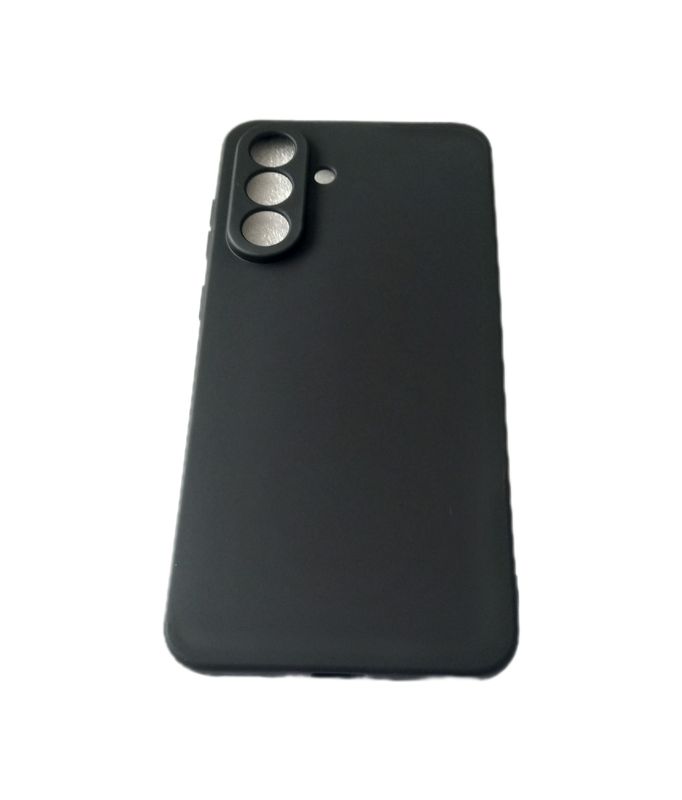 Samsung S-24 FE-Zwarte Silicone hoesje met camera bescherming
