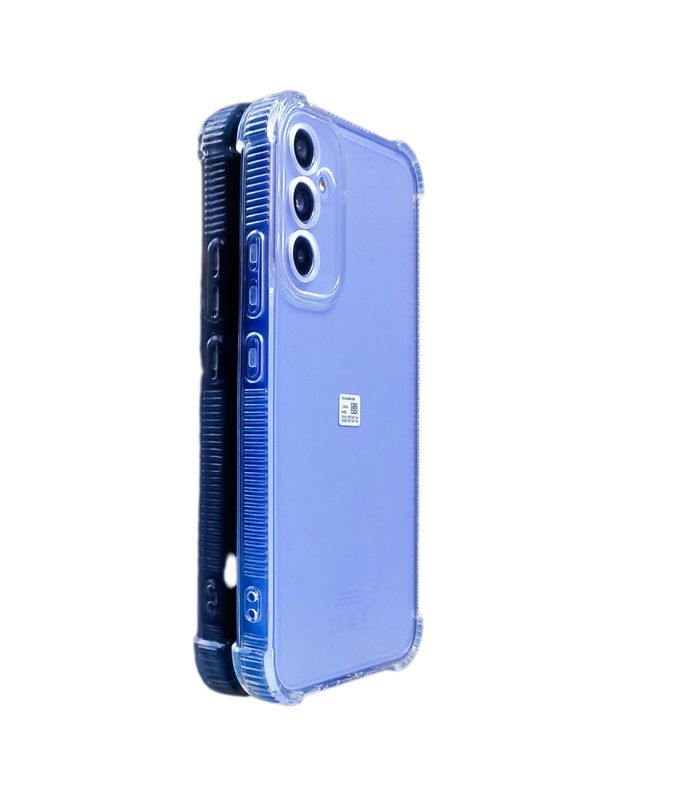 Samsung A34 -Doorzichtige Anti shock hoesje met camera lens beschermer 1+1 Gratis