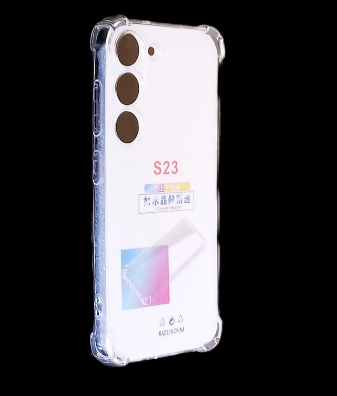 Samsung S23-Doorzichtige Anti shock en siliconen hoesje  met camera lensbeschermer voor Optimale bescherming