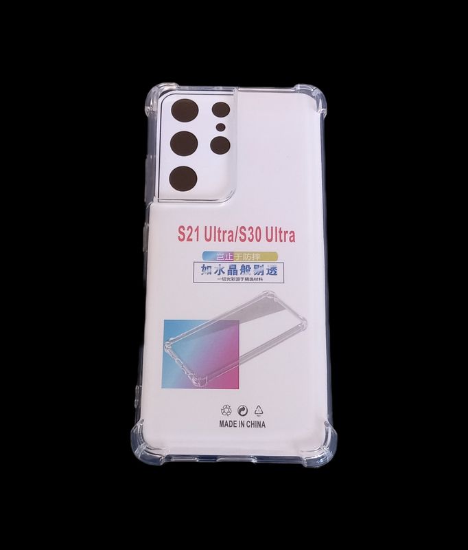 Samsung S21 ultra-Doorzichtige  en  siliconen Anti shock  hoesje   voor Optimale bescherming