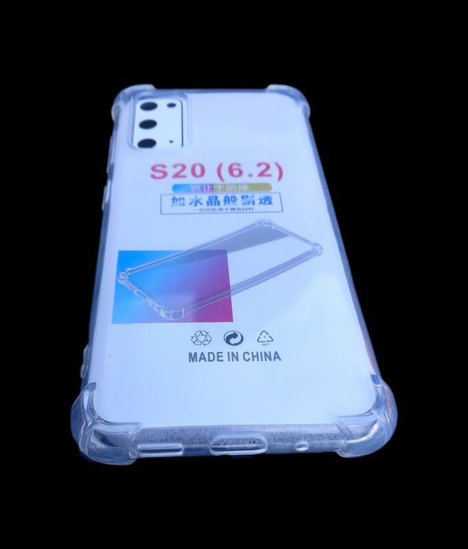 Samsung S20-Doorzichtige Anti shock en siliconen hoesje met camera lensbeschermer voor Optimale bescherming