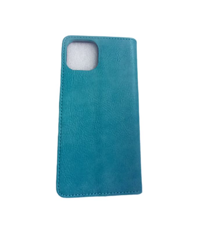 ​IPhone 14 Turquoise Boek hoesje met kaarthouder en magnetische sluiting