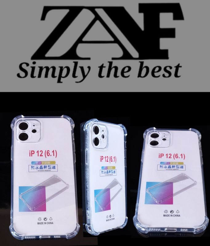 Iphone 12-Doorzichtige Anti shock en siliconen hoesje met camera lensbeschermer voor Optimale bescherming