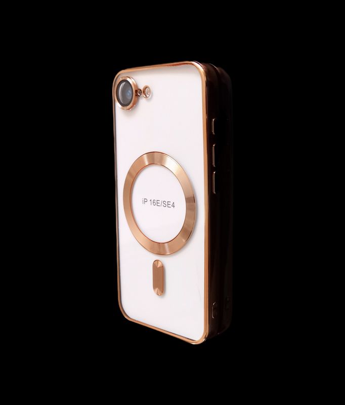 IPhone 16E -Goude Magsafe hoesje met camera lensbeschermer