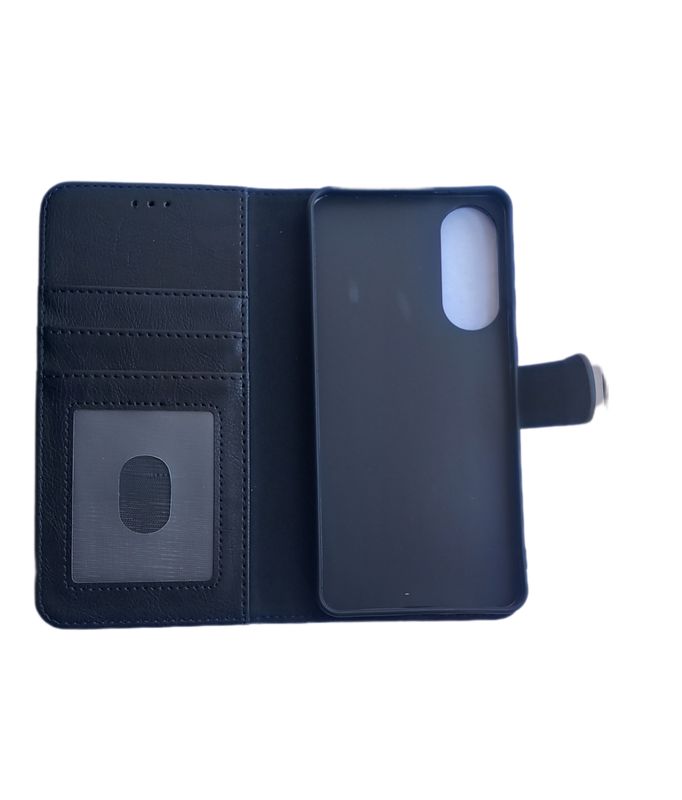 Samsung S 25 Edge Zwarte Boek hoesje met kaarthouder en magnetische sluiting