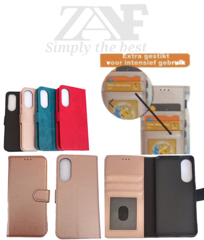 Samsung S 25 Edge Rose goude Boek hoesje met kaarthouder en magnetische sluiting