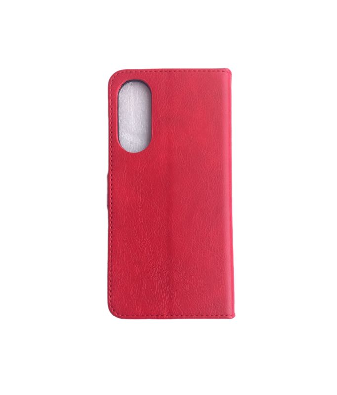 Samsung S 25 Edge Rode  Boek hoesje met kaarthouder en magnetische sluiting