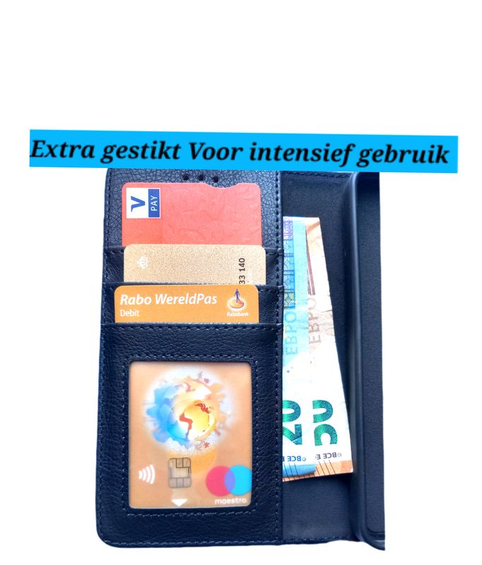 Samsung S25 Zwarte magnetische en afneembare boek hoesje geschikt voor  de magsafe (2 in1)