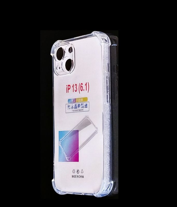 Iphone13-Doorzichtige Anti shock en siliconen hoesje met camera lensbeschermer voor Optimale bescherming