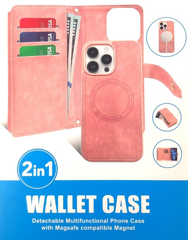 IPhone 13-2-in-1Roze MagSafe Wallet Case