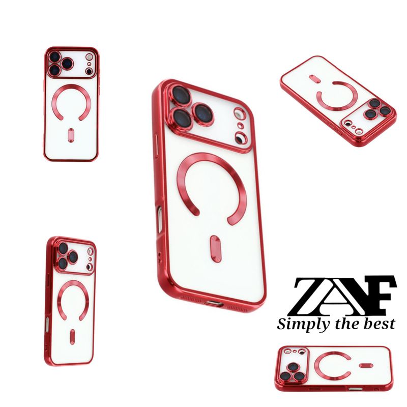 IPhone 17 Pro Max-Rode Magsafe hoesje met camera lensbeschermer