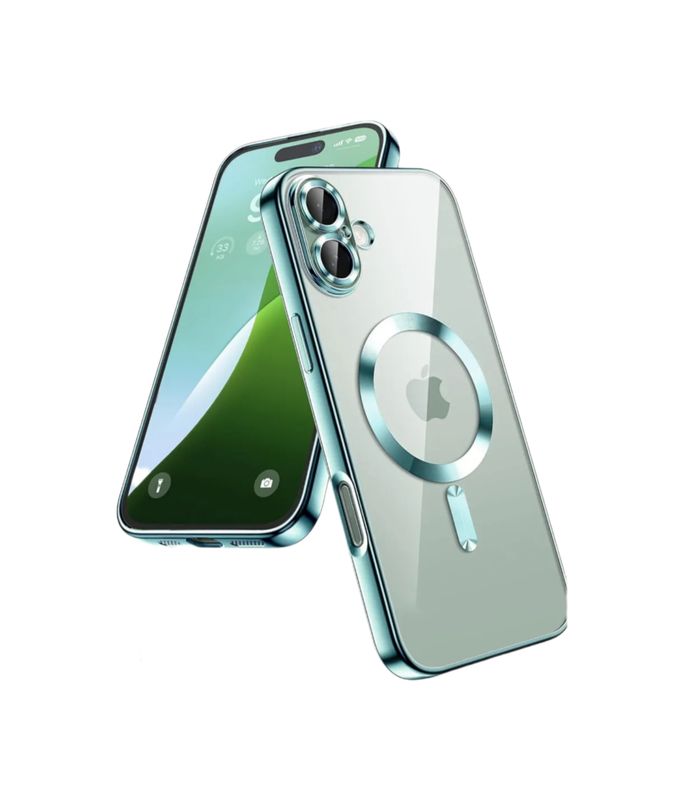 IPhone 17 Mint Groene Magsafe hoesje met camera lensbeschermer