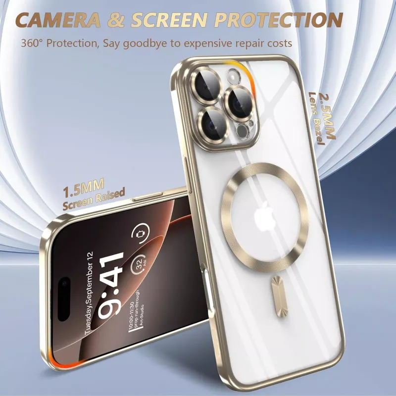 IPhone 16 Pro-Goude Magsafe hoesje met camerabescherming