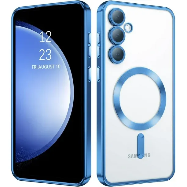 S24 Fe-Blauwe Magsafe hoesje met camera bescherming